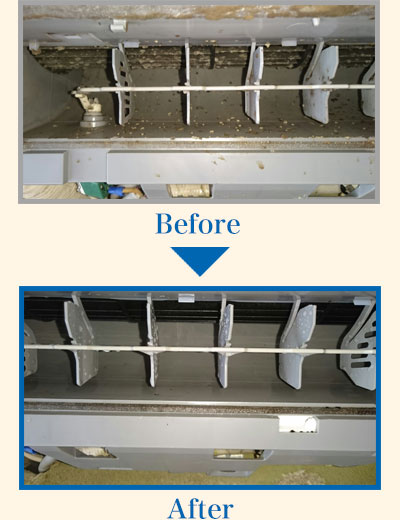 大阪市のカビ臭いエアコンを掃除